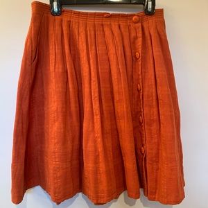Anthropologie Orange Skirt